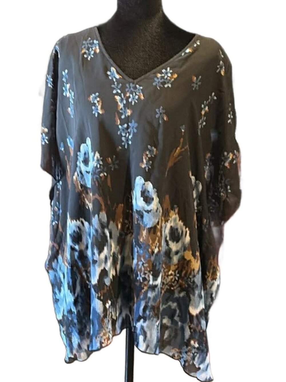 NWT Lotusmile CHiffon Overlay Blouse